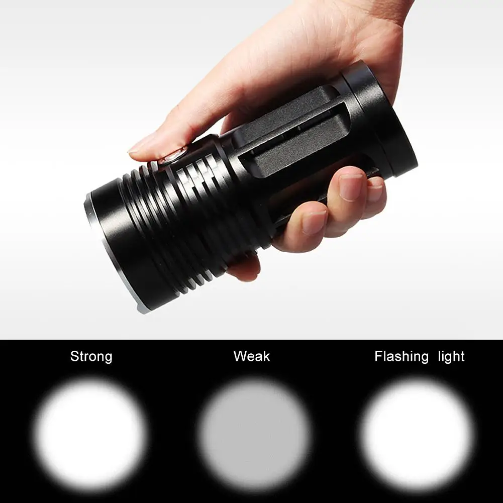 

Aluminum Alloy T6 12/14 Led Flashlight High Power 5 Levels Long Distance Emergency Lighting for Outdoor Small Monster Hunting