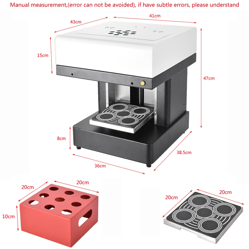 Art Coffee Drinks Printer Fast Speed 4 Cups Selfies Coffee Printer Milk tea Yogurt Cake Electric Printing Machine 220V/110V 46W