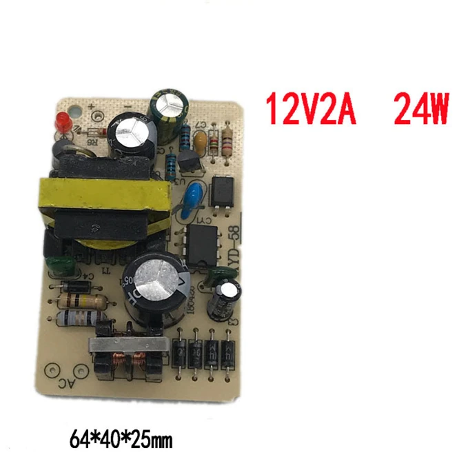 10 PCS/LOT 12V 2A Switching Power Supply Module new IC chip Regulator Switch Power bare board Monitor LED Lights AC 100-240V