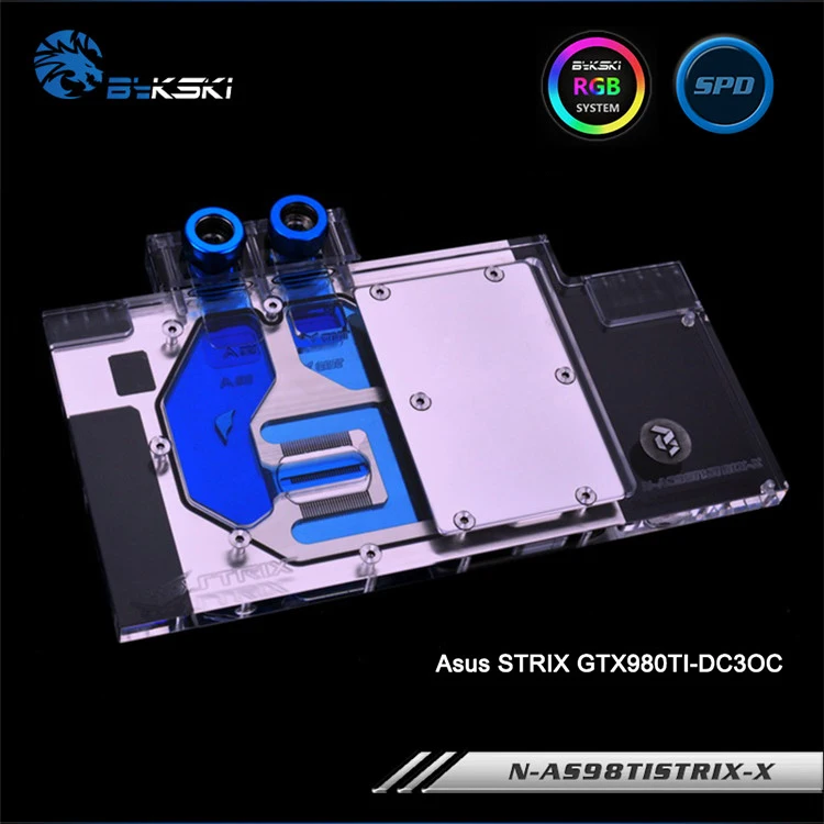 

Bykski N-AS98TISTRIX-X Full Cover Graphics Card Water Cooling Block RGB/RBW/ARUA for Asus STRIX GTX980TI-DC3OC