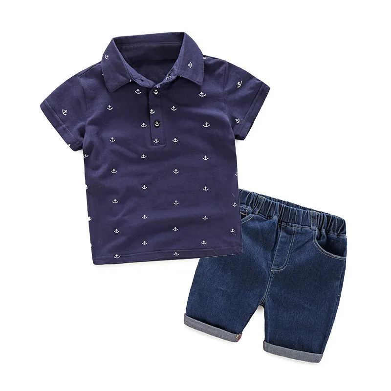 Kids Clothes Suits Boys Summer Set Print Shirt Shorts Pants Boy Clothing Sets New Fashion Toddler