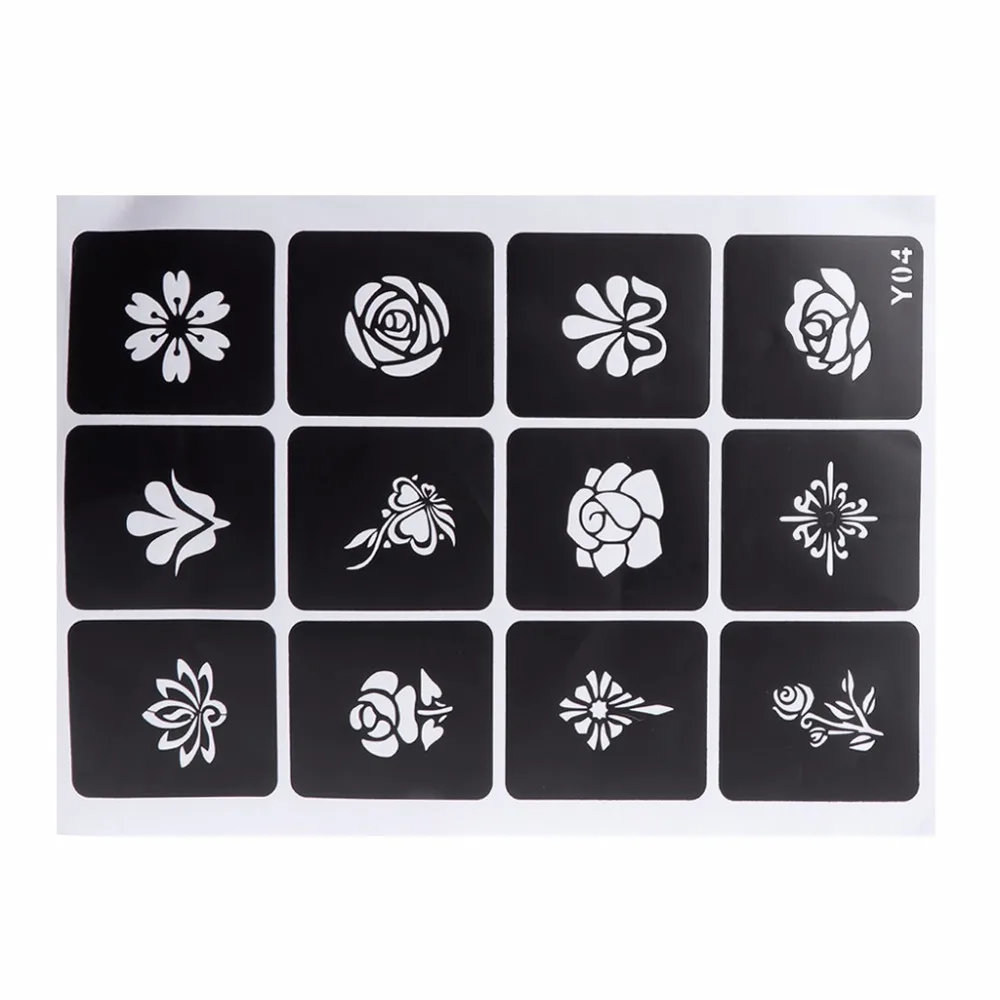 

Small Glitter Tattoo Stencils Woman Girl Kids Drawing Template Tattoo Stencil 20