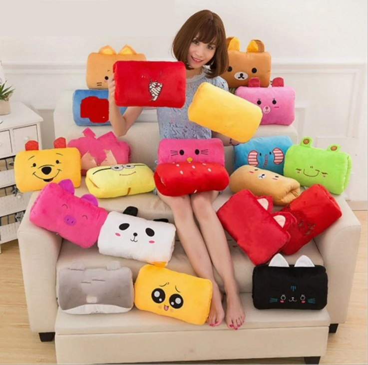 

New Cute Creative Cartoon Pillow Plush Toy Figurine Expression Pillow Warm Hand Soft Comfortable Office Sleep Student Gift
