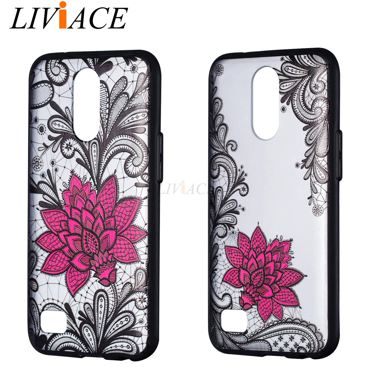 case for For LG K10 2017 5.3&quot women 3D relief lace flower tpu silicone hard cover LGK10 K102017 M250 M250N X400 coque hoesje |