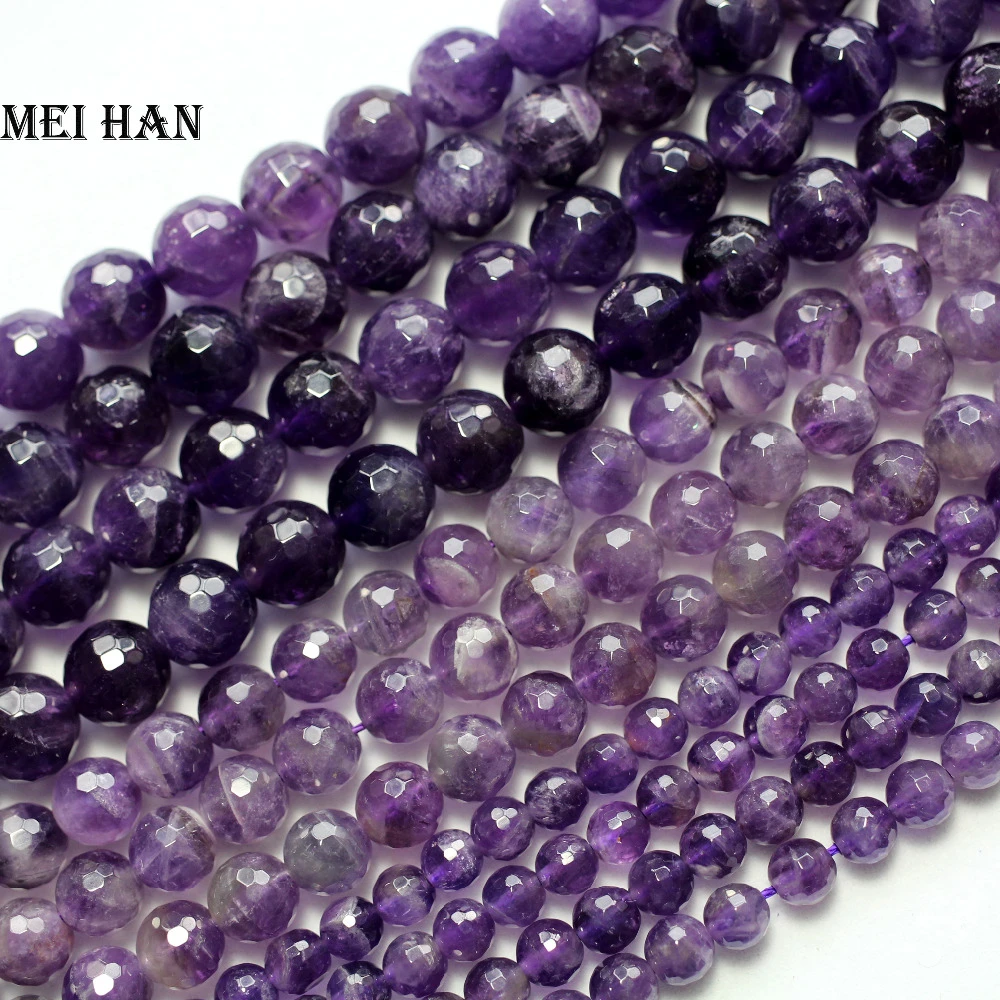 13inch Strand Natural African Amethyst Semi Precious Gemstone Loose Beads for Jewelry Amethyst Gemstone Faceted 8mm-10mm Rondelle Beads