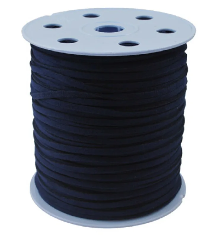 

Pandahall Flat Suede Cord, Blue;3mm wide, 1.5mm thick;100yd(about 91.4M)/roll