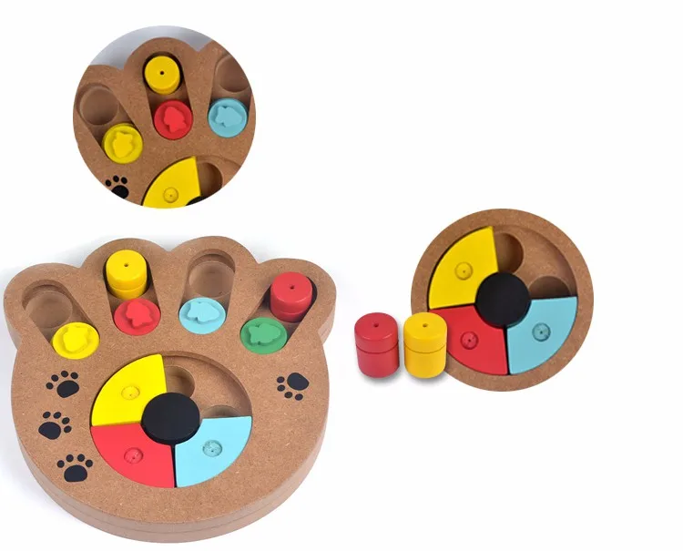 Интерактивные деревянные Игрушки для собак Еда подачи коготь кости Дизайн образования собака головоломки Игрушечные лошадки IQ обучающая игра пластины