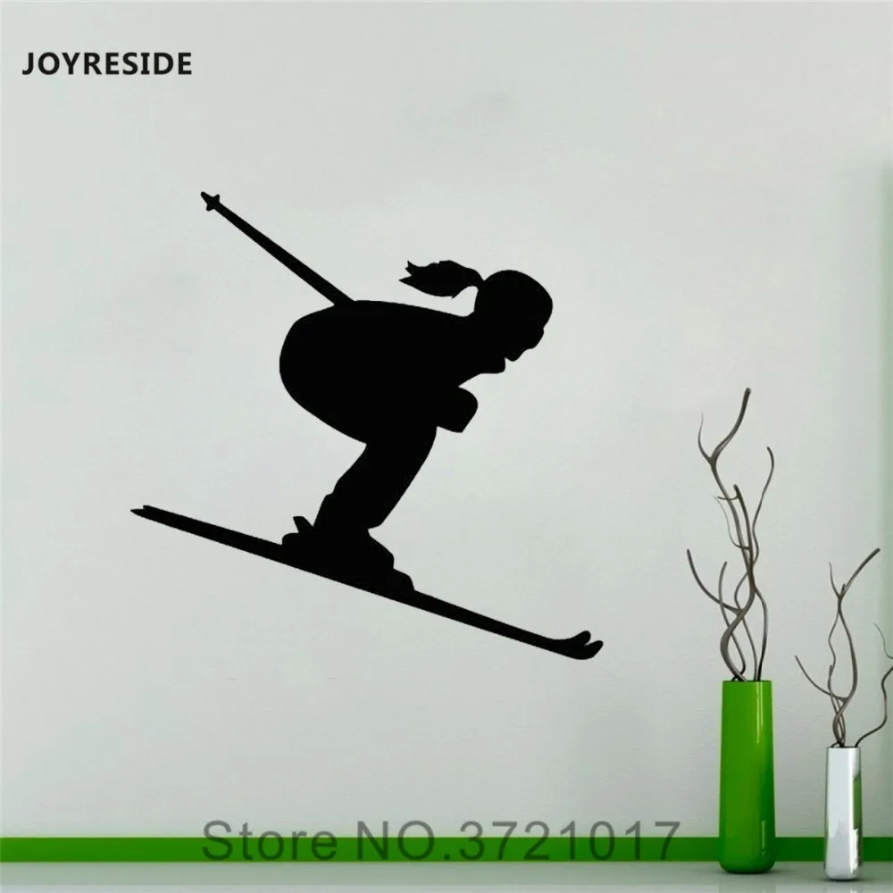 JOYRESIDE التزلج جدار القفز حرة الرياضة الشارات ملصق فينيل غرفة المعيشة المنزل الديكور الداخلي الفتيات غرفة جدارية A1644