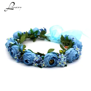 

Lanxxy 2018 New Women Flowers Crown Headbands Floral Hair Accessories for Wedding Decoration Fashion Hairbands Hairwear Headband