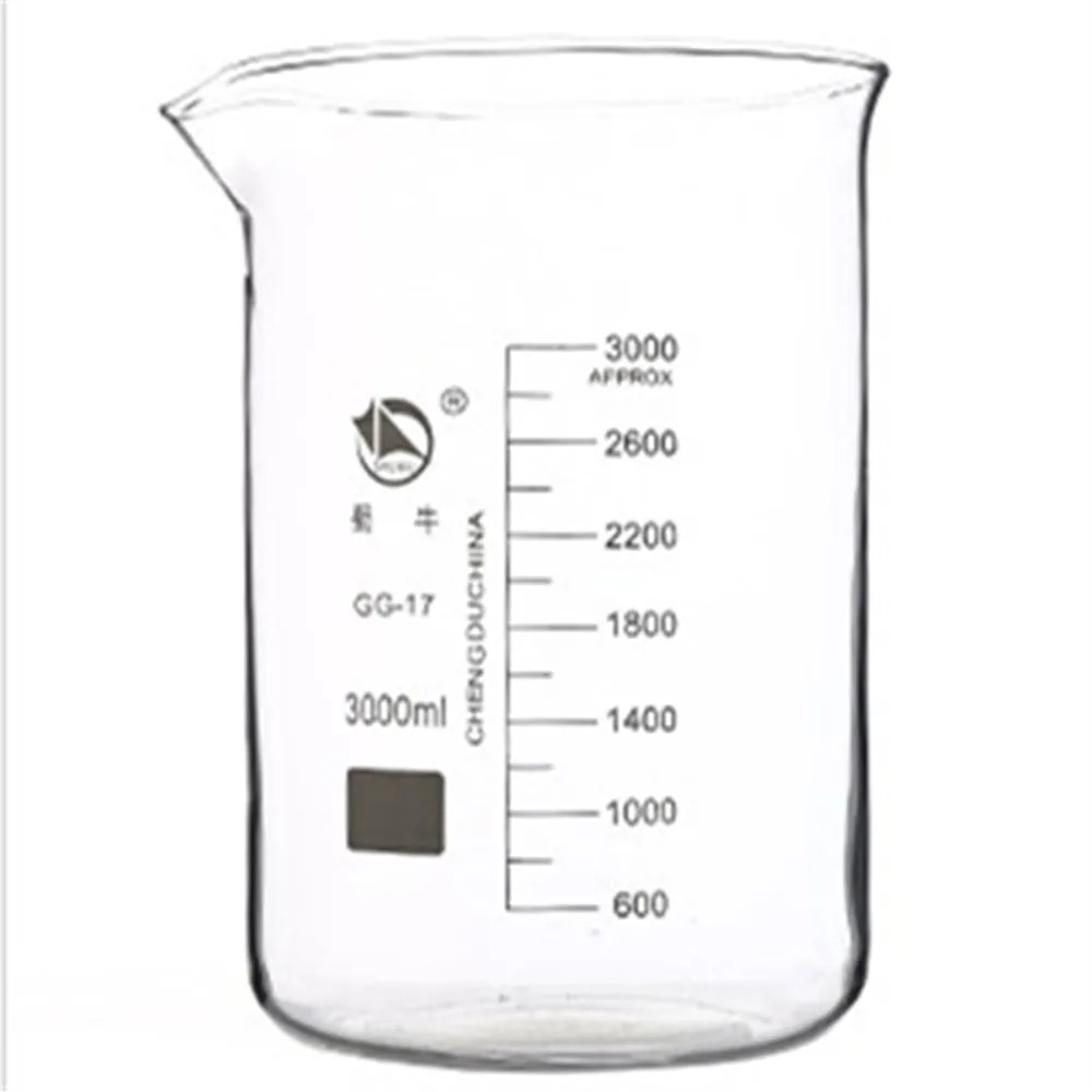 3000mL Glass Beaker Low Form New Chemical Lab Glasswarein Beaker from