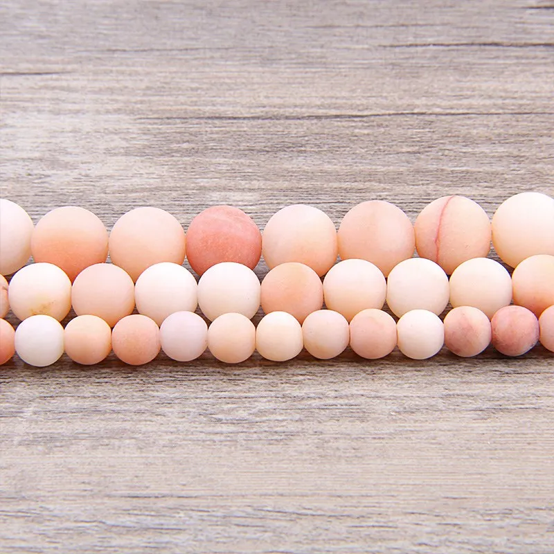 

8-12 mm Natural Pink Aventurines Round Stone Beads Wholesale Fashion Matte Gems Stone Beads For Jewelry Making Bulk Lot Cheap