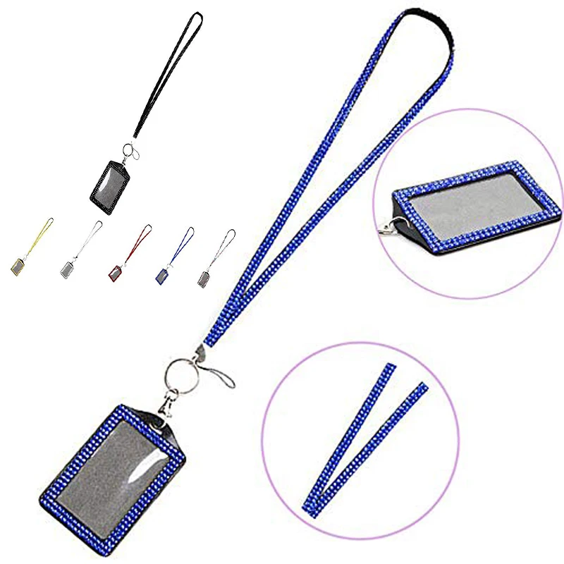 

Rhinestone Crystal Bling Neck Lanyard for Keys Phone Strap with Badge Reel Key Holder Ring Neck Lanyard