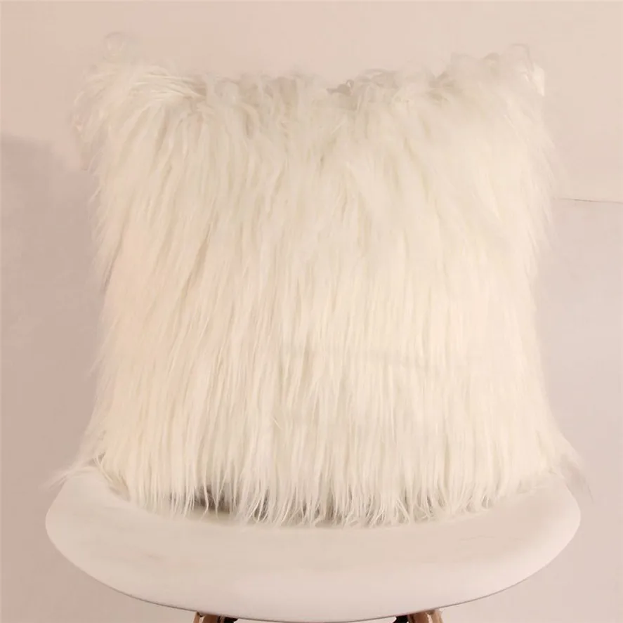 Buy Plush Furry Cushion Cover 45*45cm 1PC Plush Furry