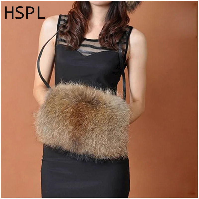 HSPL CDB049 грелка для рук из натурального меха енота лисьего меха|fur hand warmer|hand warmerhand |