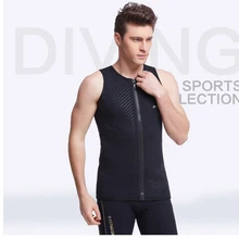 3 мм неопрена без рукавами комбинезон для Мужчин гидрокостюм погружения жилет Подводное плавание внутри мокрый зимний плавани