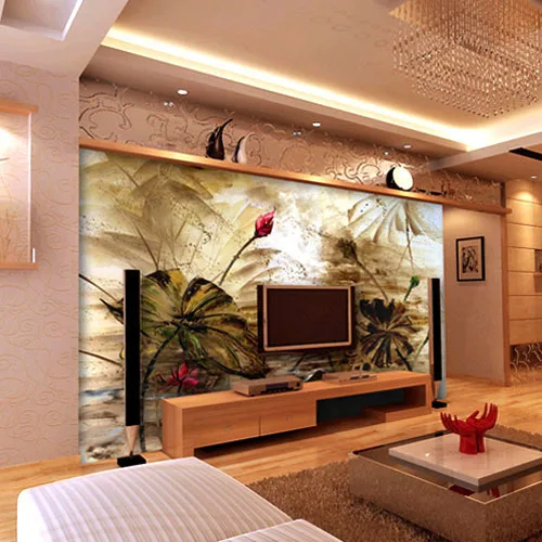 Wallpaper For Living Room 2013 online shop 2013living room sofa background of chinese lotus Wallpaper For Living Room 2013 online shop 2013living room sofa background of chinese lotus