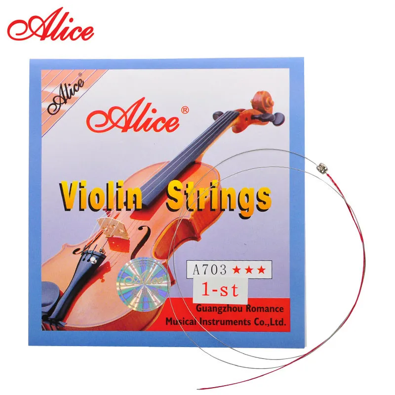 Alice A703 Violin Strings Steel Core Super Light Set for 18 44 Size Violin 4pcsset Top Quality violin strings-3