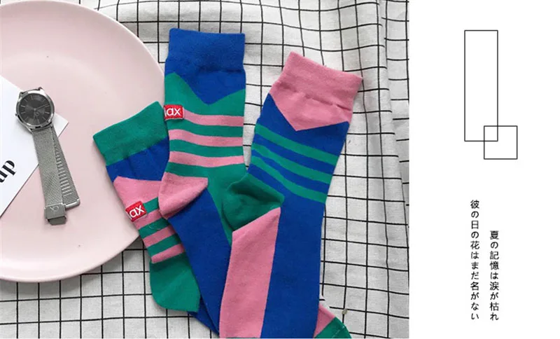 3 пара Для женщин модные полосатые хлопковые носки зимние теплые мягкие высокое качество Эротические чулки для женщин женские/мужские