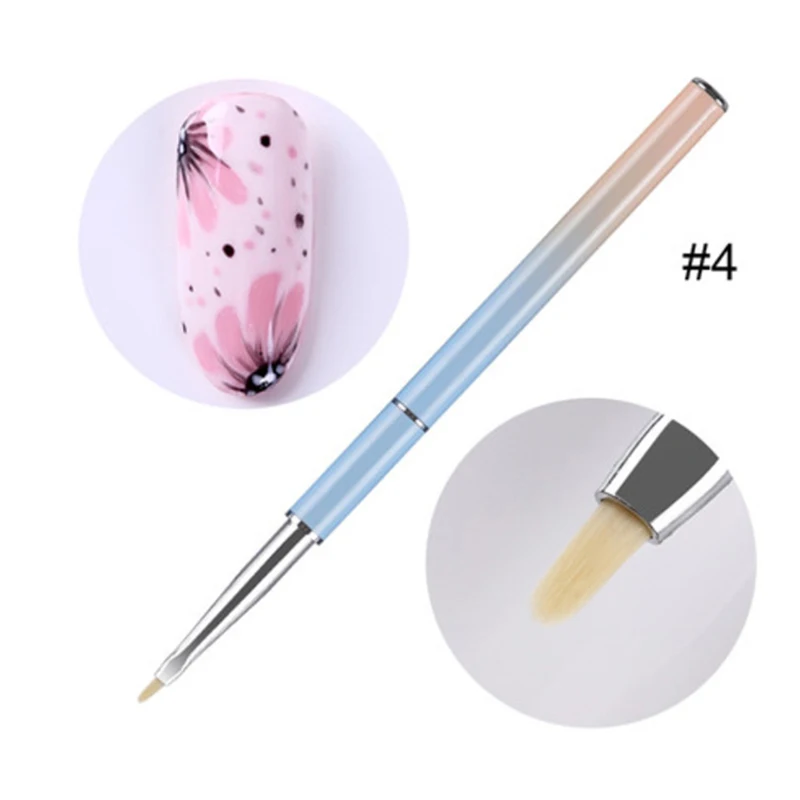 УФ-Гелевая Кисть-вкладыш, ручка для рисования, акриловая кисть для рисования ногтей, градиентные Стразы, ручка для маникюра, инструмент для дизайна ногтей