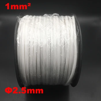

1roll 1mm2 PVC 2.5mm ID White Handwriting Ferrule Printing Machine Number Plum Tube Wire Sleeve Blank Cable Marker