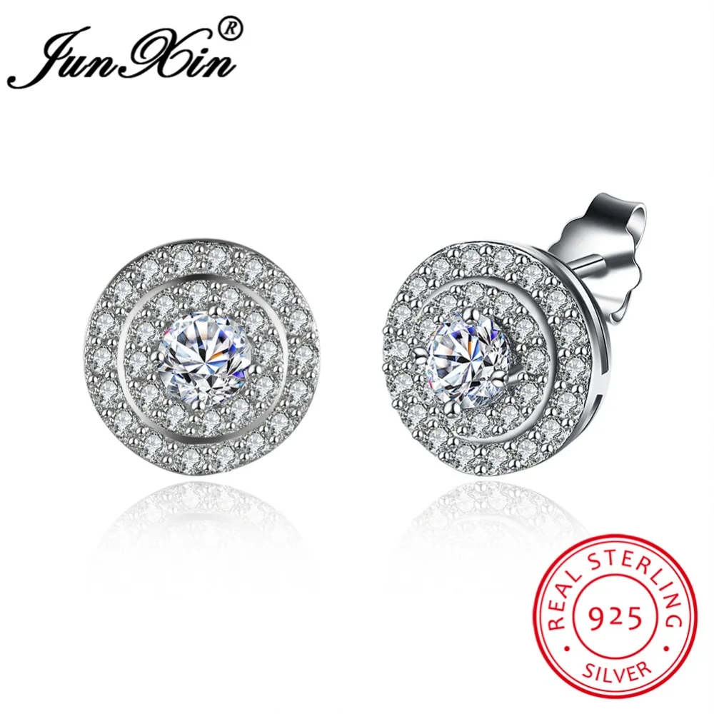 Buy JUNXIN Brand 100 925 Sterling Silver Round Stud