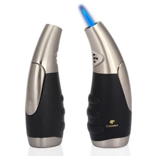 COHIBA Single Torch Jet Flame Cigar Lighter Butane Gas Cigarette Lighter Windproof Metal Lighter without Fuel COHIBA Single Torch Jet Flame Cigar Lighter Butane Gas Cigarette Lighter Windproof Metal Lighter without Fuel