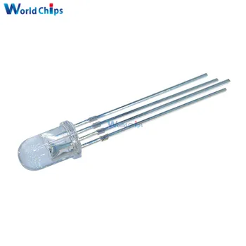 

10/20/50Pcs 5mm 4pin RGB Tri-Color Common Cathode LED Red Green Blue