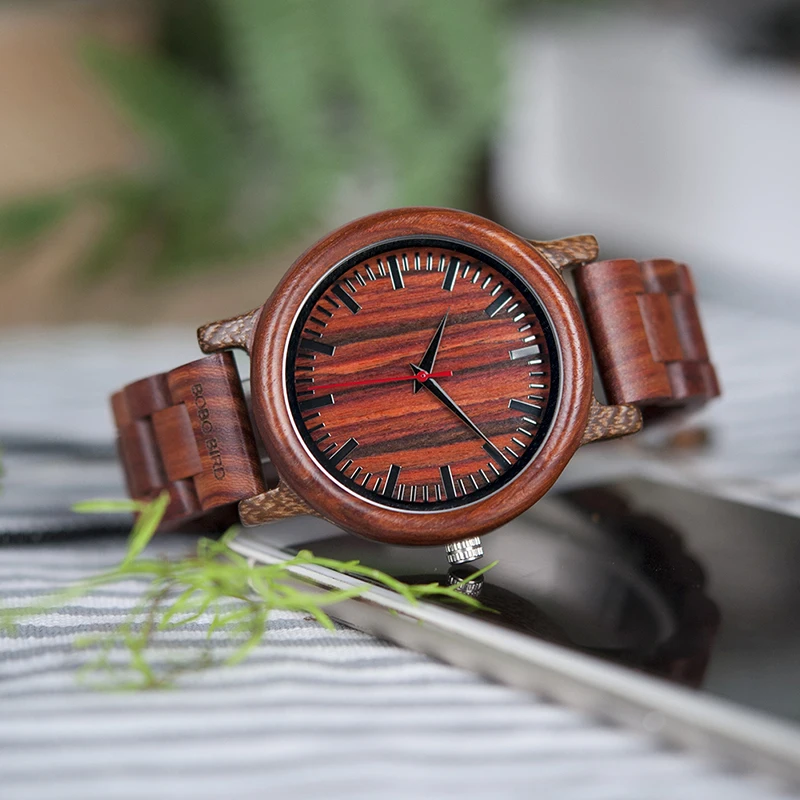 relogio masculino BOBO BIRD Watch Men Wooden Timepieces Quartz Watches Best Gifts for Man Accept Engraving W-M17