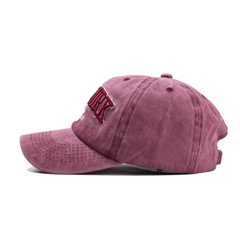 OZyc промытый с песком 100% хлопок Бейсболка hat для женщин мужчин vintage dad hat Нью-Йорк с вышитыми буквами спортивные кепки для улицы