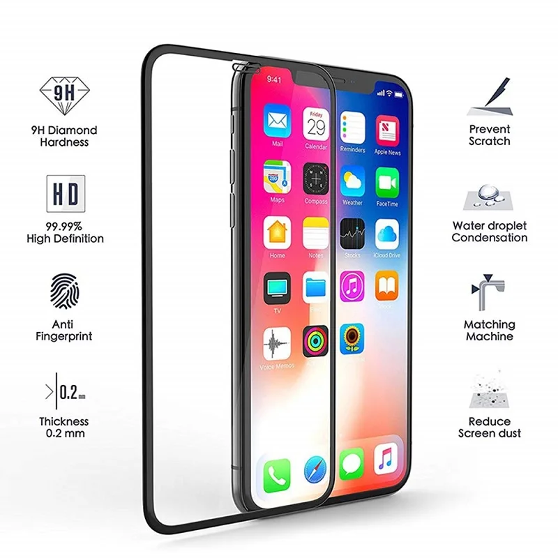 

Taoyou store Screen Protector Tempered Glass Compatible for iPhone 7 Plus / 8 Plus,9D Full Coverage, scratch proof High Clarity