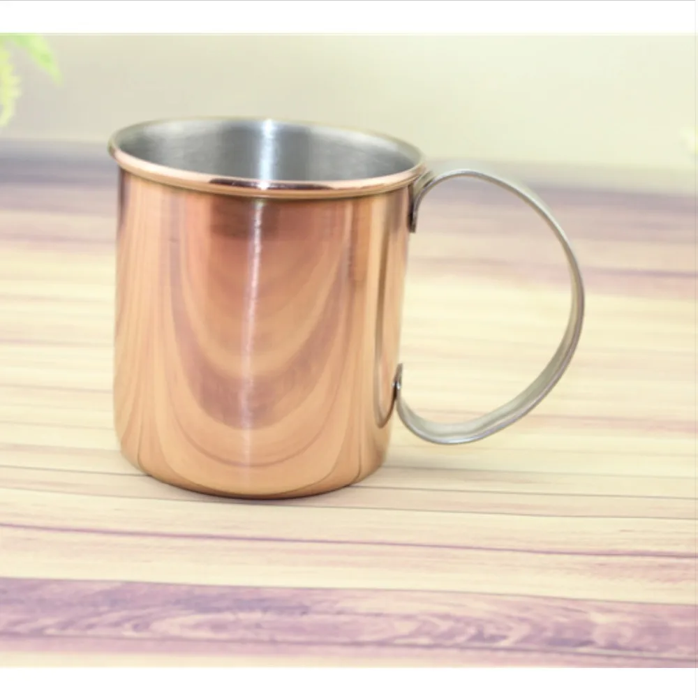12 ounce rolled mouth moscow mule mug vodka beer stainless steel copper