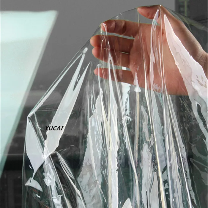 50x137CM Super Transparent TPU Fabric Raincoat See-through Clothing Bag Waterproof Fabric Creative Waterproof Film Fabric DIY - Цвет: 50x137cm