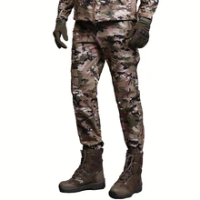 CKAHSBI открытый Пеший Туризм штаны Зимние Велоспорт Брюки камуфляжные брюки Для мужчин Военные Спорт толстые походы кемпинг молнии Брюки
