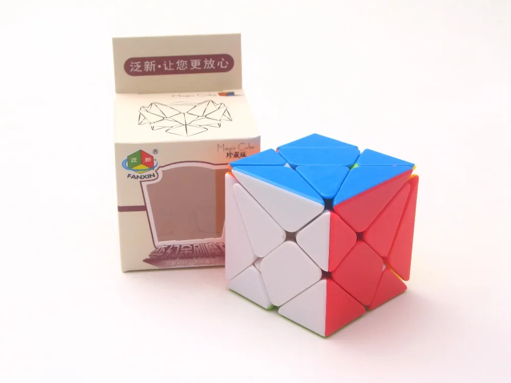Магический куб FanXin Axis пазл без наклеек цветной Твист волшебный 3x3x3 треугольная