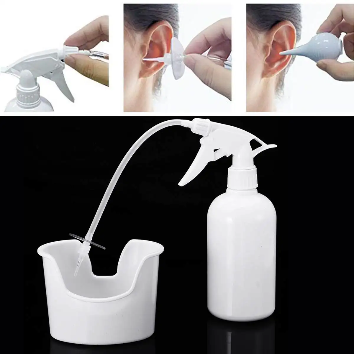 Ear Wax Washing Kit Remover Irrigation Tool Set 500ml Capacity Portable Cleaning Washer Bottle Children Adults Kid Ear Care