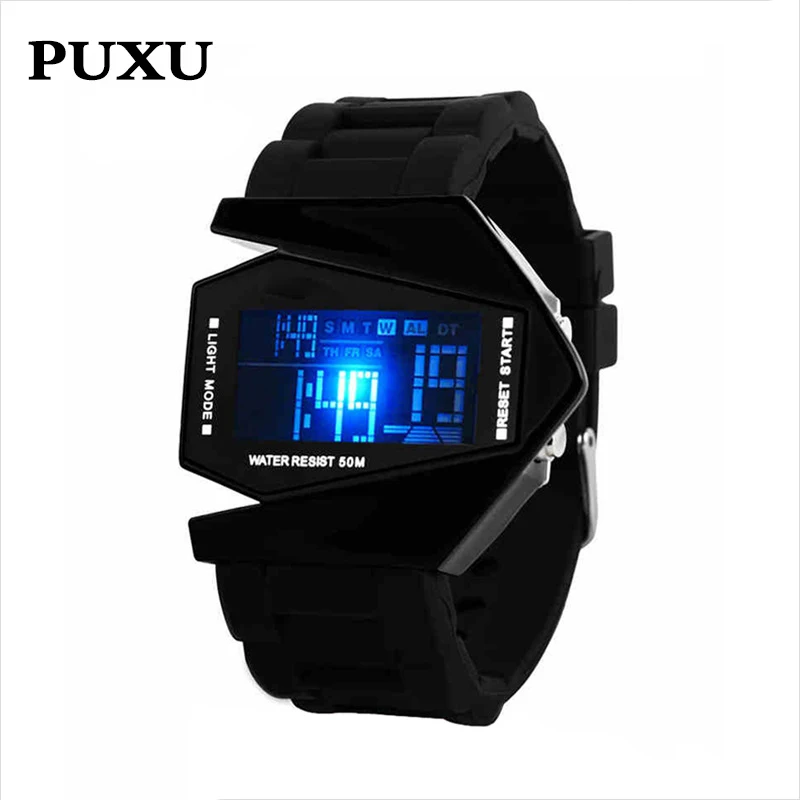 Children Safety Wristbands Boy Waterproof clock Men Women Fashion Luminous Electronic Student movement Wrist Watches Gift Hot Sa - Цвет: Black