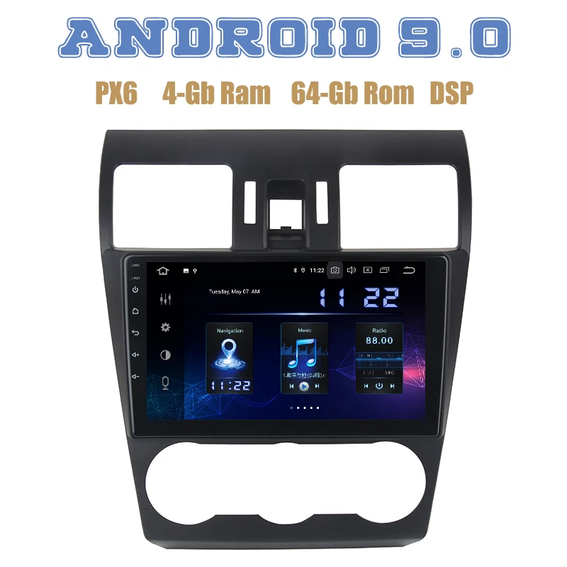 Автомагнитола с GPS-плеером 9 &quotIPS для Subaru forester wrx XV 2013 2014 2016 PX6 Android 0 DSP 4 + 64 ГБ Wi-Fi usb |