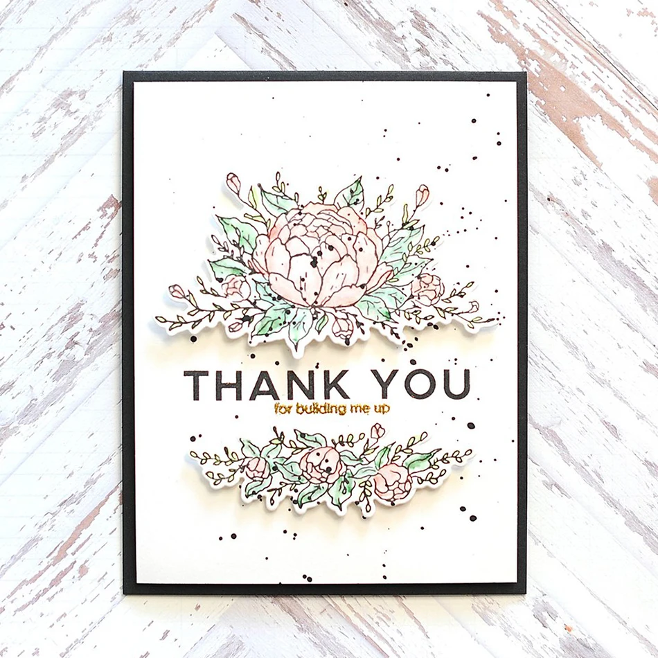 

YaMinSanNiO Blooming Flower Stamps and Dies New 2019 Dies Scrapbooking Card Making Metal Cutting Dies Thank You Stamps Die Cut