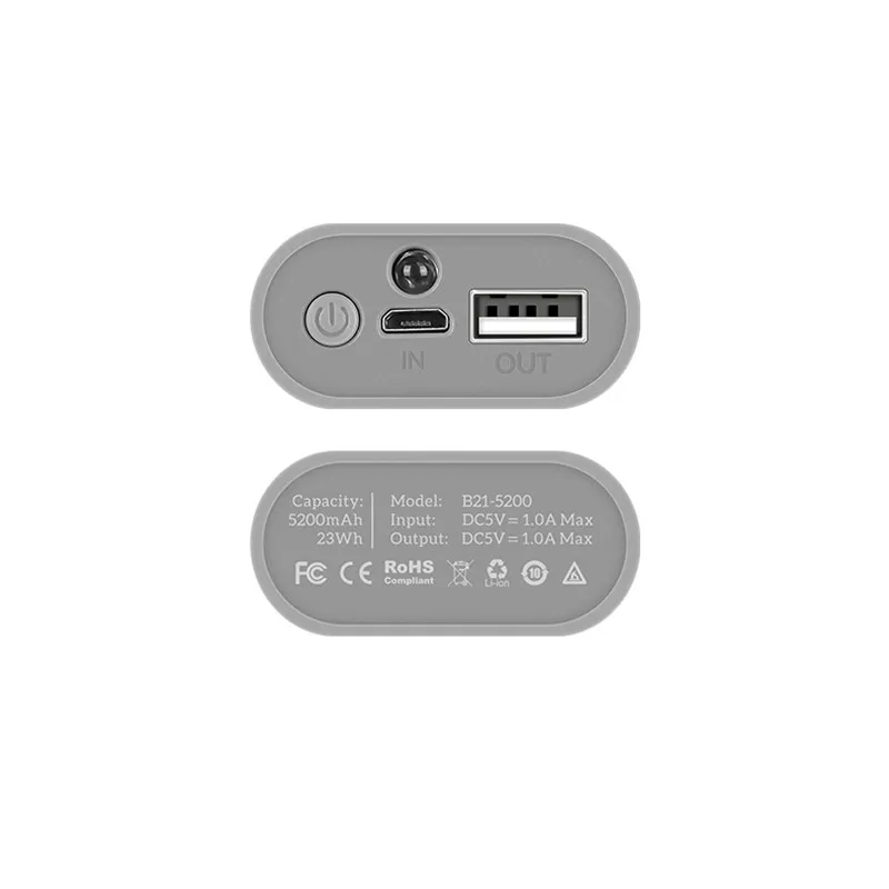 5200mAh 18650 Mini USB Power Bank Portable Mobile Phone External Battery Charger Powerbank For iPhone Samsung Xiaomi Poverbank