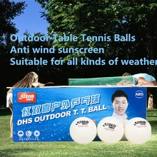 10 мячей DHS на открытом воздухе( Новинка) Мячи для настольного тенниса(любую погоду, запаренный ABS 40+ шары) Пластиковые Мячи для пинг-понга