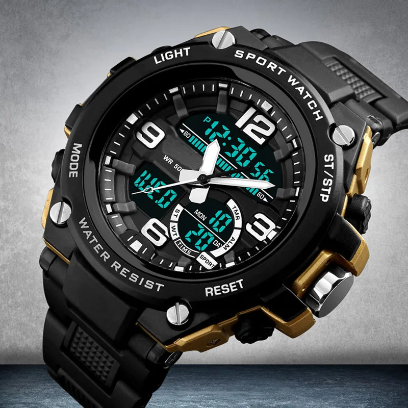 100 м водонепроницаемые мужские спортивные часы цифровые для плавания и дайвинга военные наручные часы большие мужские часы Hodinky