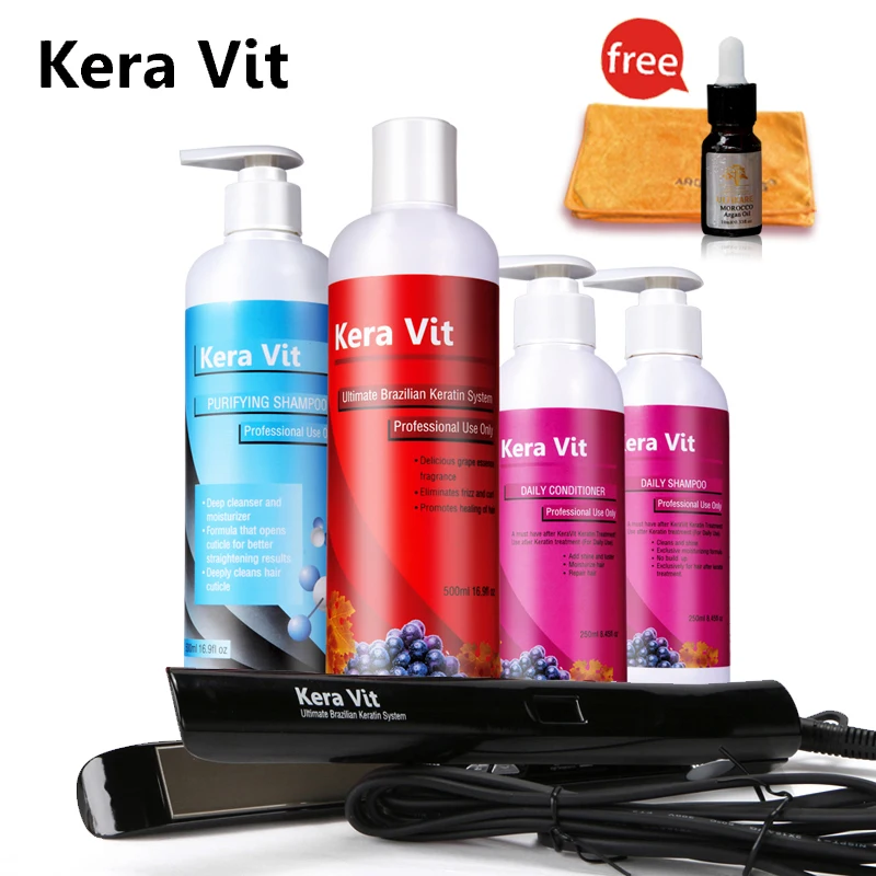 

Hot Sale 5pcs/Set 5% Formalin Keratin Straightening Hair Treatment Series Repair Damage Hair Get Free 100ml Oil