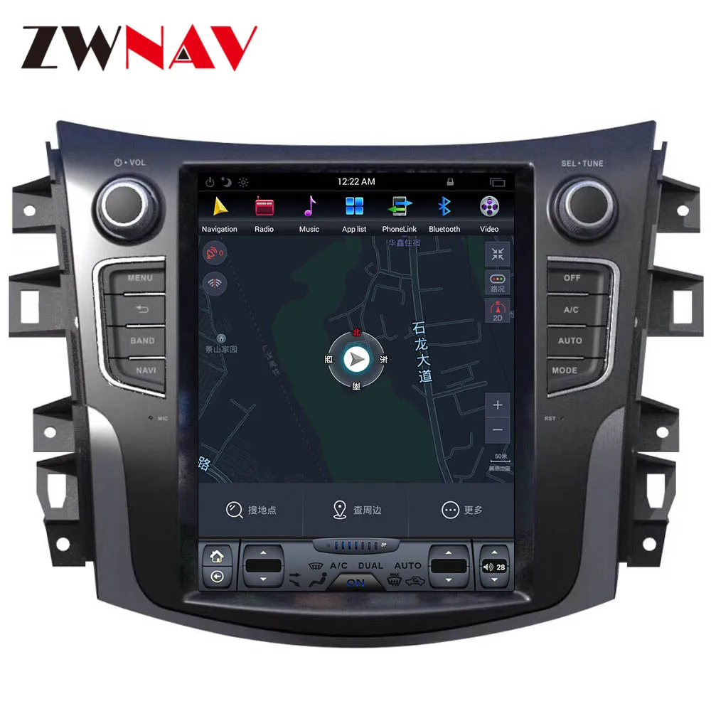 ZWNVA Tesla ips экран Android 9,0 система автомобиля нет dvd-плеер радио gps навигация для Nissan Navava Terra NP300