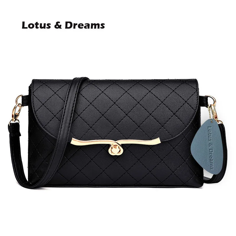 Lotus & Dreams Black Women's Handbag Messenger Ladies PU Purse Cheap