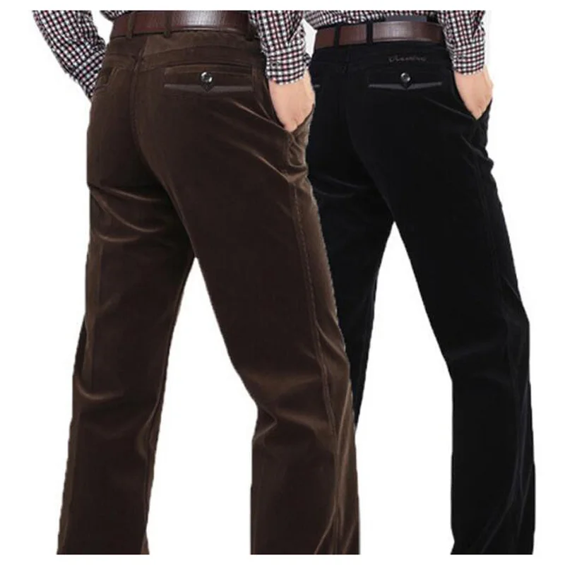 Mens Casual Corduroy Pants Trousers 2018 New Free Style