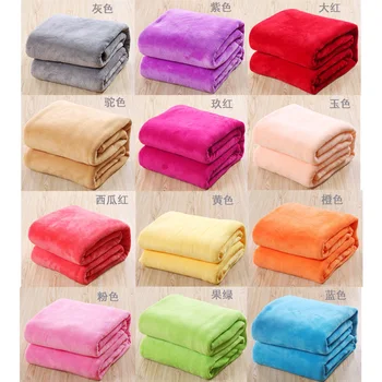 

Solid Color Flannel Blanket Sofa/bedding Throws Soft Plaids Winter Warm Flat Sheet 100*140cm 150*200cm 180*200cm 200*230cm