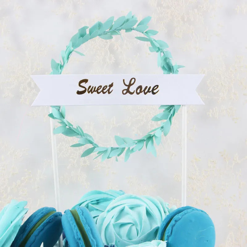 INS Style Cake Topper Happy birthday sweet love Wedding Cake Decorations Birthday Cake Cupcake Topper birthday party supplies