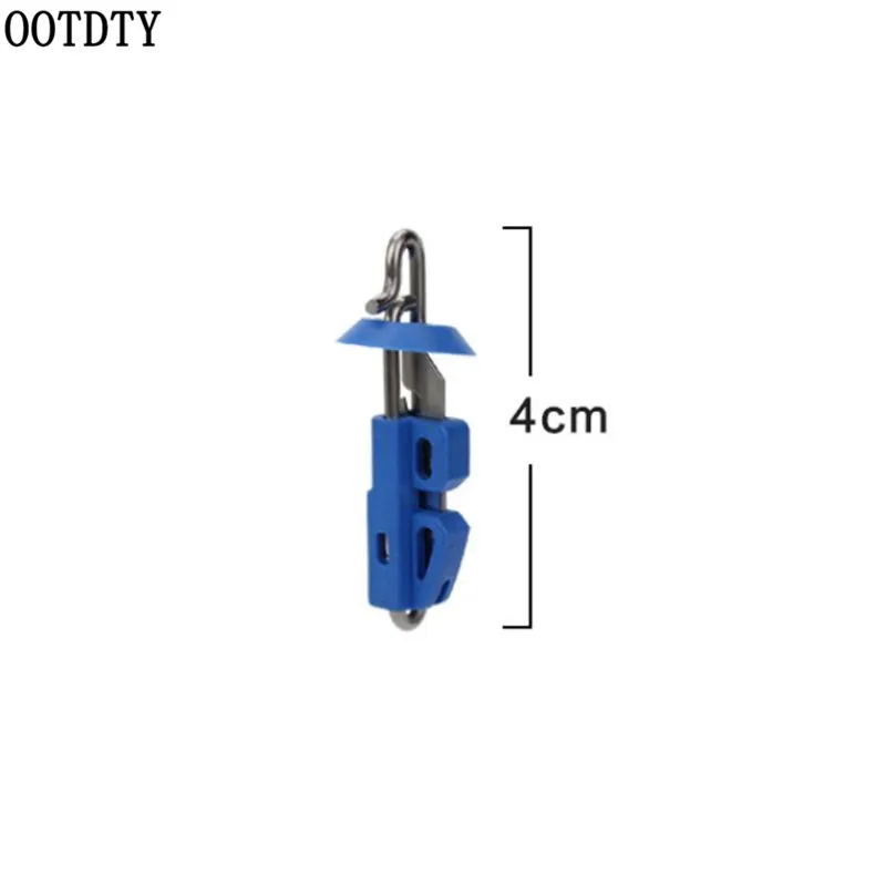 

OOTDTY 5 Pcs/pack Snap Type Quick Decoupling Simple Plastic Blue Metal Quick Decoup Gadget Fishing Accessories
