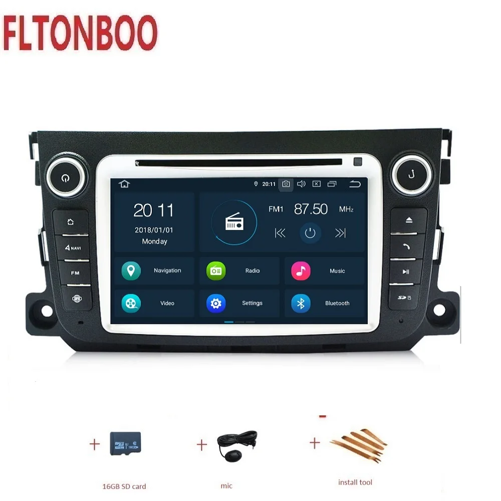 " Android 9 для Mercedes Benz Smart fortwo 2011 2012 2013 Автомобильный gps навигация, радио, Восьмиядерный, px5, Wifi, 3g, RAM4GB ROM64G