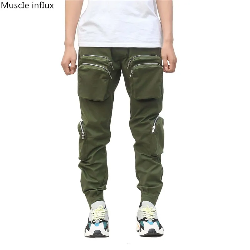 

Men Black Joggers Pants Summer 2018 Mens Big Pockets Ankel Cargo Pants Male Spring Streetwear Overalls Sweatpants